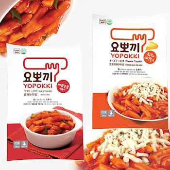 YOPOKKI 甜辣味辣炒年糕280g/芝士味辣炒年糕240g(6袋/組)|日韓泡麵