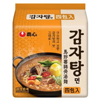 農心 馬鈴薯豬骨湯風味麵(133g×4包/4組)|日韓泡麵