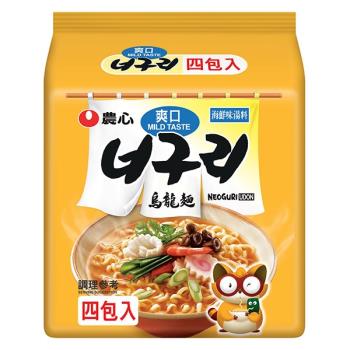 農心 爽口海鮮味烏龍麵(120gX4包/8組)|日韓泡麵