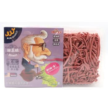 自然原素-食養蔬菜手工麵-甜菜根250g*6包|關廟麵/刀削麵