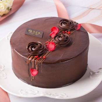 【Black As Chocolate】媽咪灑花櫻桃巧克力蛋糕(6吋)提貨券|咖啡/甜點