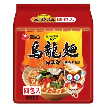農心 香辣海鮮烏龍麵(120gX4包/8組)|日韓泡麵
