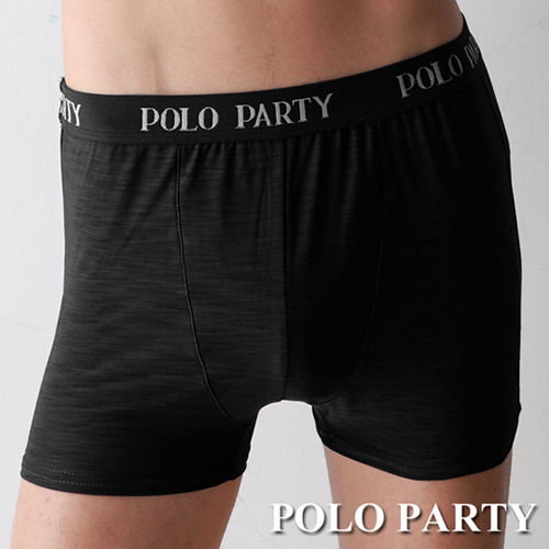 【POLO PARTY】 MIT雲彩紗男性四角素色內褲四件組-紅灰咖黑