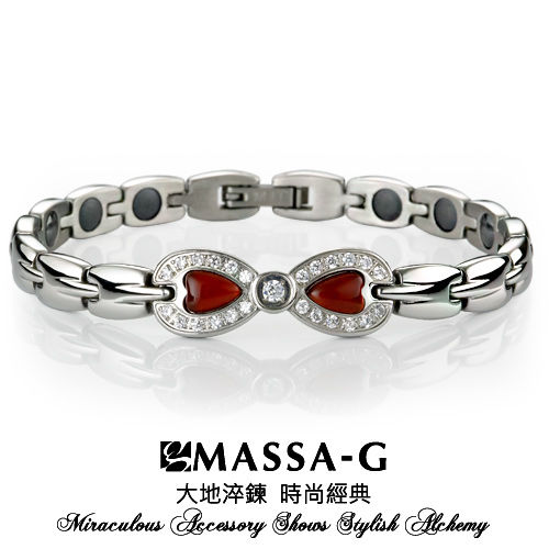 MASSA-G DECO系列【浪漫瑰麗】頂級白鋼健康手環