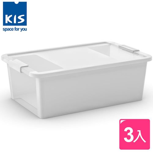【義大利KIS創意收納】BI BOX單開收納箱(M)*3入-白色
