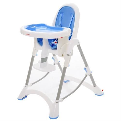 myheart餐椅 天空藍折疊式兒童安全餐椅