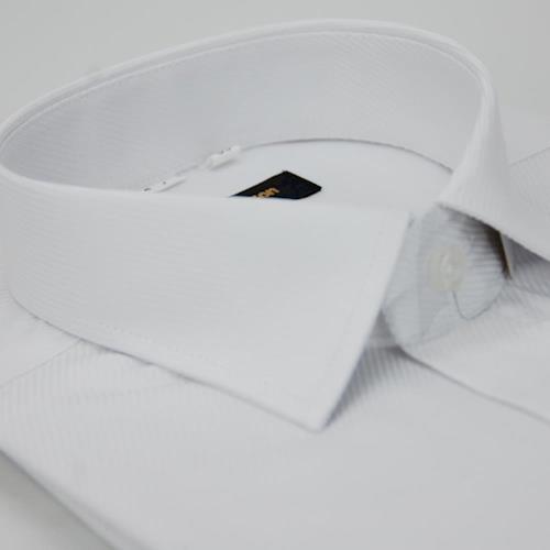 任-【金安德森】白色斜紋窄版長袖襯衫