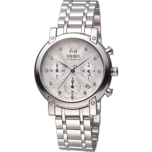 SEIKO CS系列 愛麗絲時尚計時腕錶 7T12-0CB0S SRW837P1