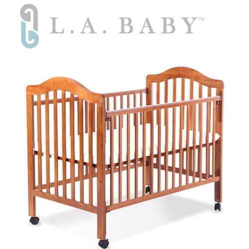 美國L.A. Baby 米爾頓大嬰兒床(咖啡色)