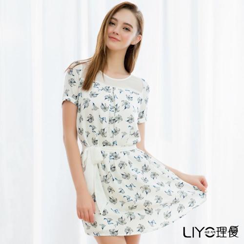 【LIYO理優】LIYO理優洋裝縷空滿版印花洋裝E636002