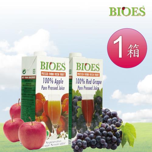 【囍瑞 BIOES】100%純天然蘋果+葡萄原汁(6+6)入(1000ml/瓶)-V010212