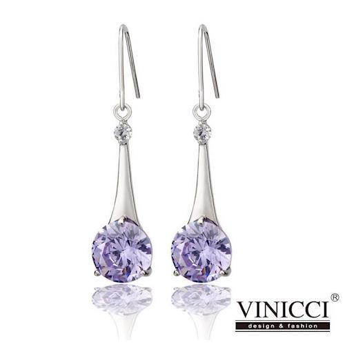 VINICCI「涓」晶鑽耳環 -淺紫
