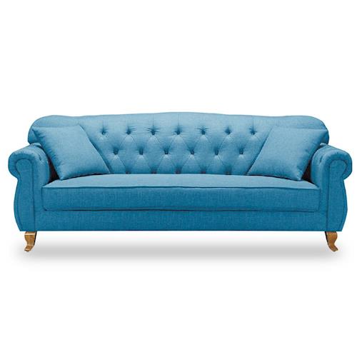 【時尚屋】艾曼達沙發三人座藍色MT7-316-12免組裝/免運費/沙發