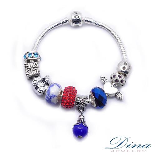 DINA JEWELRY蒂娜珠寶  幻藍寶石 潘朵拉風格 設計手鍊