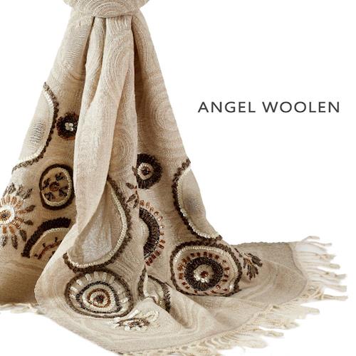 Angel Woolen 異域風情 印度手工100%羊毛披肩 圍巾(共兩色)
