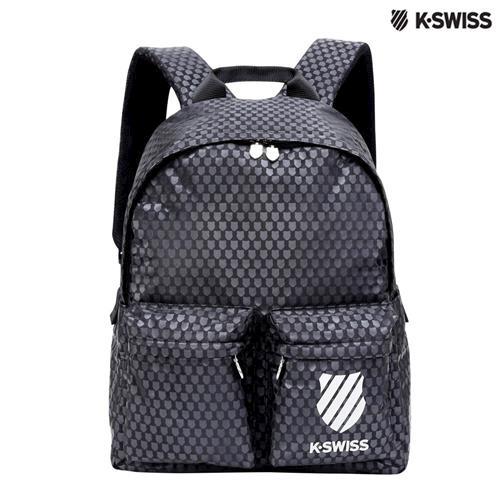 K-Swiss A/O Printed Backpack休閒後背包-黑