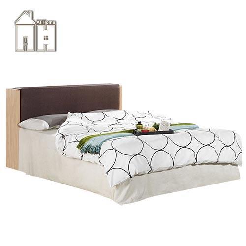 【AT HOME】文森5尺橡木紋被櫥雙人床(含床底)贈床墊