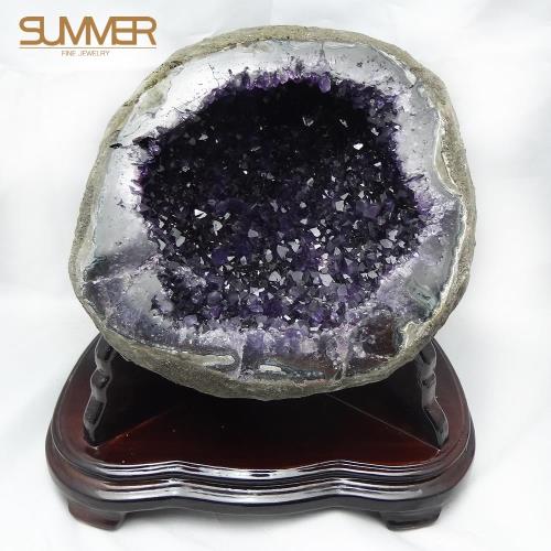 【SUMMER寶石】5A+等級ESP烏拉圭原皮紫晶洞《6.5KG》(OS13)