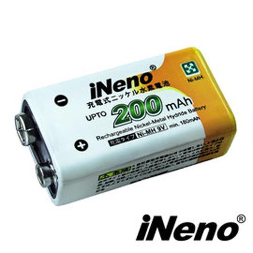【iNeno】9V/200mAh鎳氫充電電池(1入)