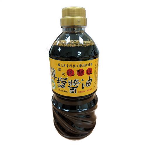 屏科大純釀造非基改薄鹽醬油 4瓶 (560ML/瓶)