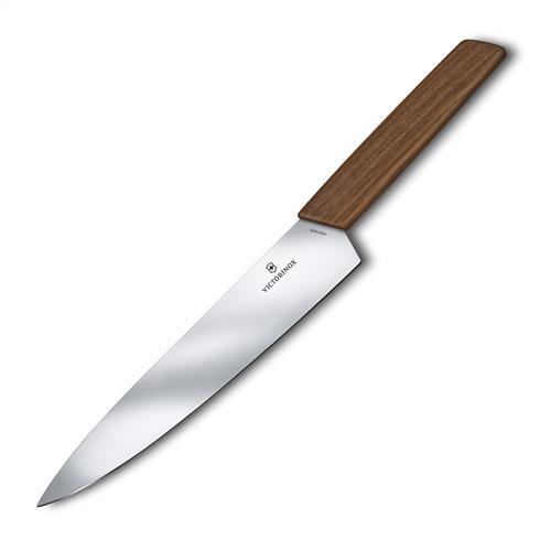 VICTORINOX瑞士維氏 22cm 高雅切肉刀/廚房刀-胡桃木手柄