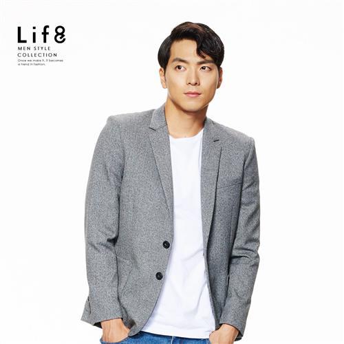 Life8-Formal 細緻混織 親膚彈性 修身西裝外套