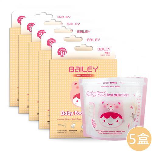 【韓國BAILEY貝睿】副食品儲存袋190ml 30入(5盒)