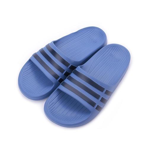 ADIDAS DURAMO SLIDE K 一體成型套式拖鞋 藍黑 CP9383 小童鞋 鞋全家福
