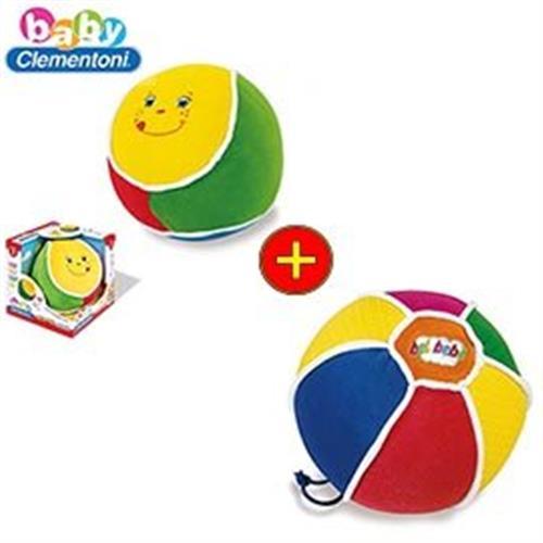 【Clementoni】超值2入組 微笑寶寶布球+IC彩色布球