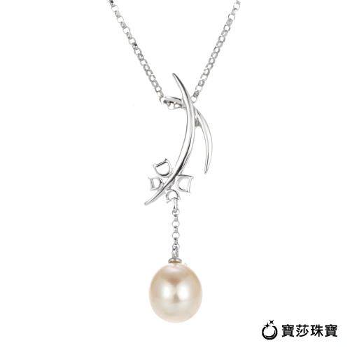 BaoSha【寳莎珠寶】DD 4D花造型真愛18k珍珠項鏈