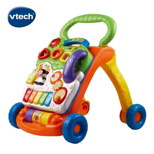 【Vtech】寶寶聲光學步車-橘綠色