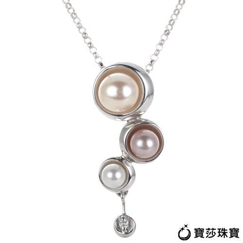 BaoSha【寳莎珠寶】DD 一家圓真愛18k珍珠項鏈