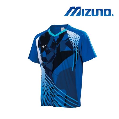 【MIZUNO 美津濃】男短袖桌球T恤 藍(82TA850321)
