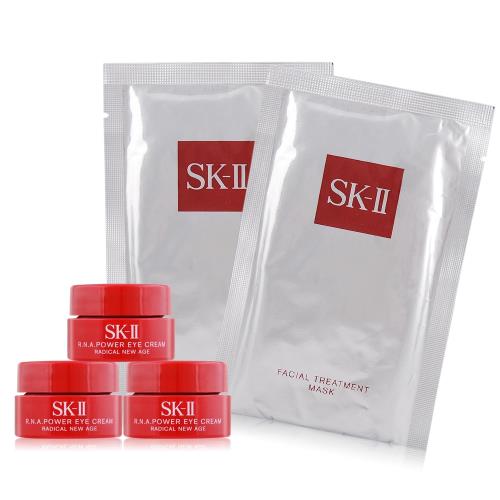 SK-II R.N.A. 超肌能緊緻大眼霜(2.5GX3)+青春敷面膜X2
