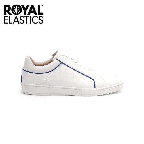 Royal Elastics 女-Duke 真皮時尚休閒鞋-白藍(95291-005)