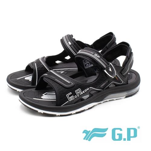 G.P (男)超緩震氣墊涼鞋-黑(另有藍)