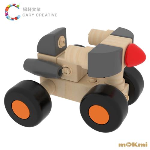 【 mOKmi x umu 】 木可米 - 360°扣木製積木 車糸列