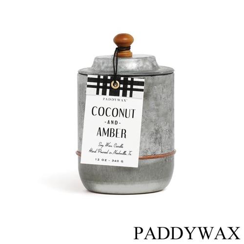 美國 PADDYWAX Homestead系列 椰子琥珀 復古工業風錫罐 340g 香氛蠟燭