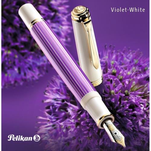Pelikan 德國百利金 限量M600 紫條紋 14K鋼筆