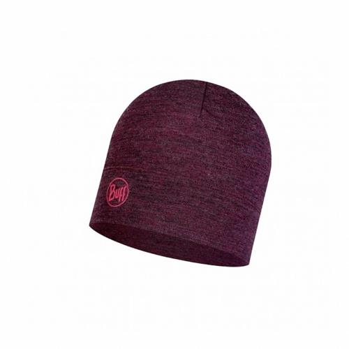 BUFF 保暖-美麗諾羊毛帽-紫色大理花