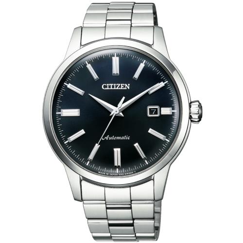 CITIZEN 星辰 限量款簡約紳士機械錶/藍x銀/41mm/NK0000-95L