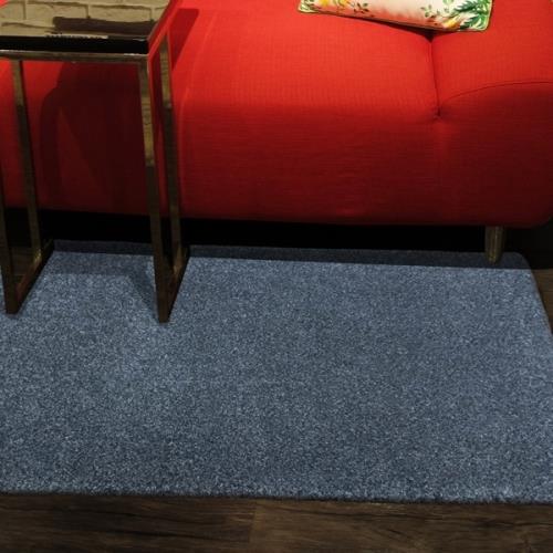 范登伯格 羅納 經典素面比利時進口厚織地毯-灰藍款-60x115cm