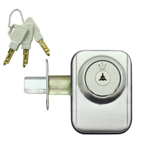 SH2205-UP 金冠GOLDENKING 白鐵白色 輔助鎖40-50MM 天珠鑰匙 門鎖 門閂 木門鋁合金門硫化銅門