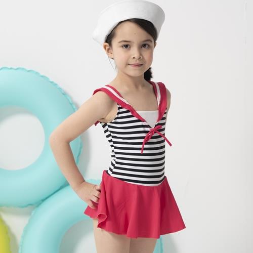 SARBIS女童連身裙泳裝附泳帽B882001