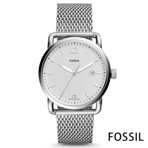 FOSSIL 經典當代米蘭帶男錶(FS5418)-銀色x42mm 