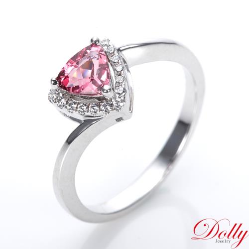 Dolly 14K金 無燒霓虹尖晶石鑽石戒指(003)