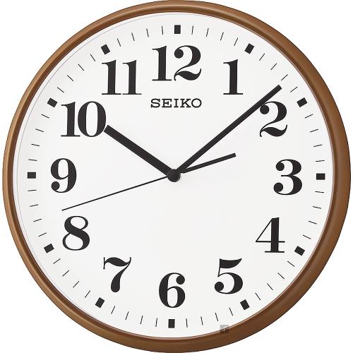SEIKO 精工 指針式時尚掛鐘-棕框 QXA697B