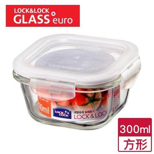 樂扣樂扣 耐熱玻璃保鮮盒方形(300ml)【愛買】