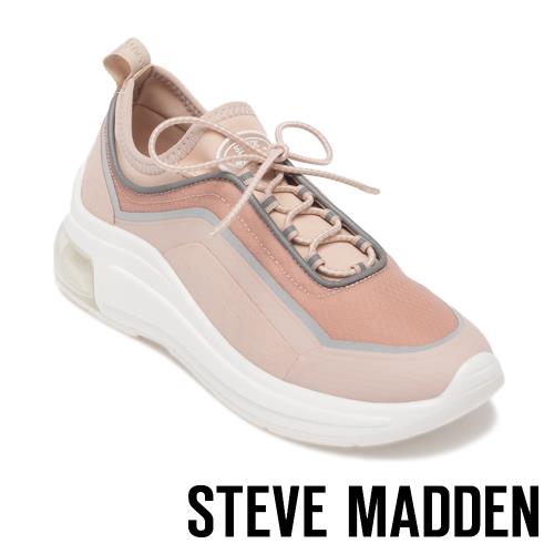 STEVE MADDEN-PAVEL 運動風 綁帶氣墊休閒鞋-粉色