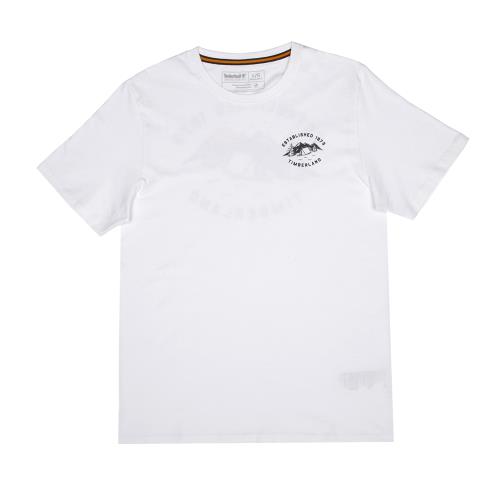 Timberland 男款白色背面印花短袖T恤A43X2100